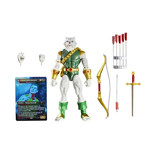 Offerta a tempo: Hasbro Marvel Legends Series Magic: The Gathering, giocattolo action figure di Man-Wolf di Spider-Man da 15 cm e carta con foil esclusiva collezionabile per gioco di carte - 42% da 47.99 € a 27.67 €