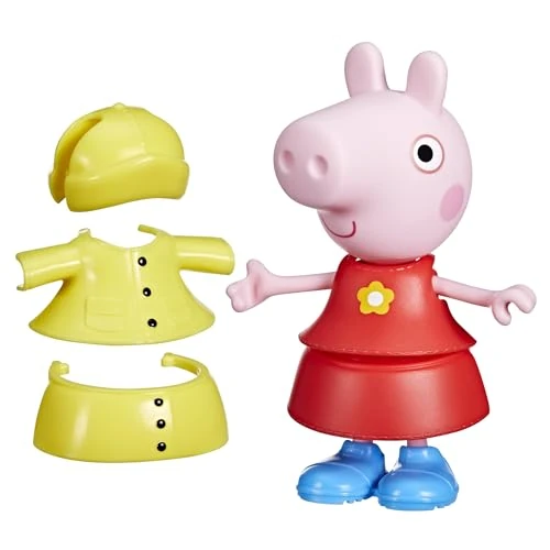 Hasbro Peppa Pig, Giornate Piovose, Bambola per Bambini e Bambine dai 3 Anni in Su, Ottima Idea Regalo di Natale, Action Figure di Peppa da 15 cm, Include 6 Accessori da Mischiare e Abbinare