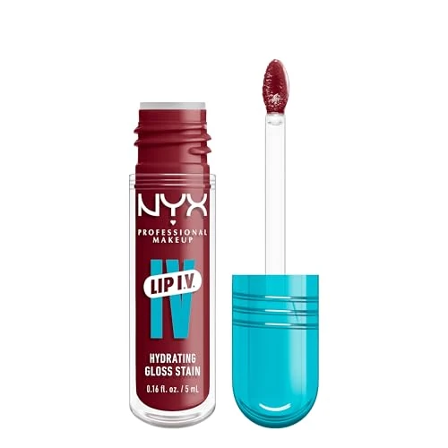 Offerta a tempo: NYX Professional Makeup Gloss e Tinta Labbra Idratante 2in1, Idratazione fino a 12H, Con Vitamina B12 e Magnesio, Lip IV Hydrating Gloss Stain, Tonalità: 01 09 Blush Rush - 33% da 11.95 € a 8.02 €