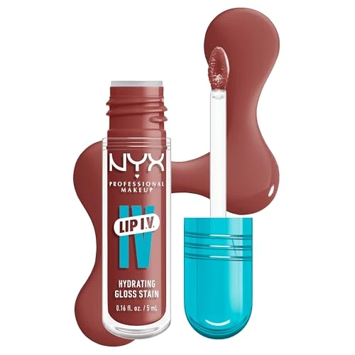 Offerta a tempo: NYX Professional Makeup Gloss e Tinta Labbra Idratante 2in1, Idratazione fino a 12H, Con Vitamina B12 e Magnesio, Lip IV Hydrating Gloss Stain, Tonalità: 02 Hydra-Honey - 34% da 11.95 € a 7.94 €