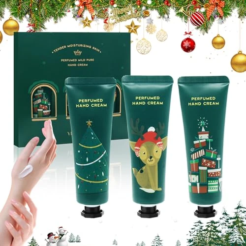 Horuili® Set de Crema de Manos 30ML, Mini Set de 3 Piezas de Crema de Manos, Set Navideño de Crema de Manos, Set de Regalo de Crema de Manos Hidratante