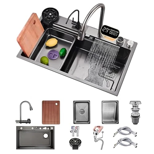 Oferta limitada: KOOGIMDDR Lavabo Multifuncional de 85 x 50 cm - Fregadero de Bar y Cocina de Acero Inoxidable para Uso Doméstico y Lugar de Trabajo de 199.00 € a 199.00 € (ahorro 0.00%)