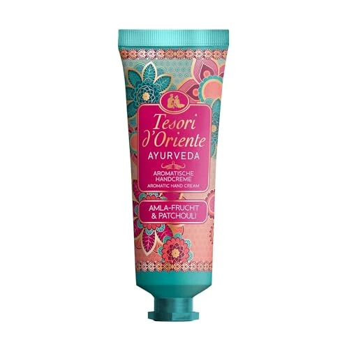 Offerta a tempo: TESORI D'ORIENTE Crema per le mani AYURVEDA | delicata crema per le mani con estratto di frutta amla, olio di sesamo, aloe vera e calendula | rituale benessere per corpo e sensi | 75 ml - 10% da 6.06 € a 5.45 €