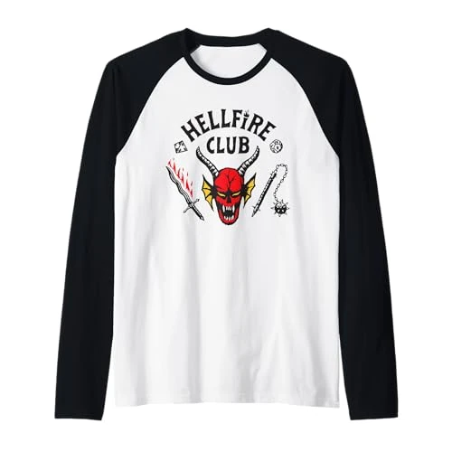 Offerta a tempo: Stranger Things Hellfire Logo Maglia con Maniche Raglan - 20% da 27.99 € a 22.39 €