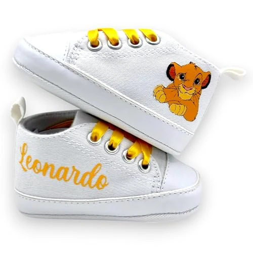 Offerta a tempo: LulluLab Scarpine Neonato personalizzate con nome, primi passi, ottima idea regalo. (Simba 6-9 mesi) - 0.00% da 15.60 € a 15.60 €