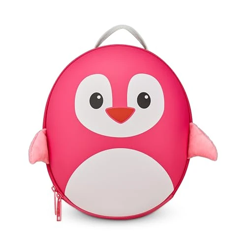 SJ GANG STYLE JAM GANG Zaino Small Scuola per Bambini, Fancy Animals, Fucsia, Fantasia Pinguino, Scuola e Tempo Libero