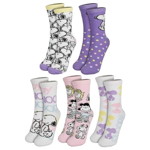 Tijdelijke aanbieding: United Labels The Peanuts Snoopy Sokken voor dames, sneakerkousen, 38-43 (verpakking van 5 stuks), Meerkleurig, 38-43 EU van 23.00 EUR naar 14.95 EUR (korting 35%)