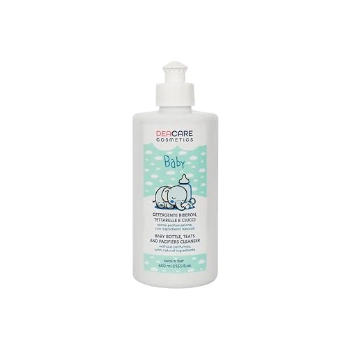 Offerta a tempo: Deacare Baby DETERGENTE BIBERON TETTARELLE E CIUCCI con Enzimi di Origine Naturale, Senza Profumo, Detersivo Biberon, Rimuove Residui Cibo e Sanitizza, Dermatologicamente Testato - 400ml - 50% da 9.94 € a 4.99 €