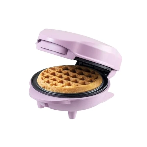 Bestron Mini gofrownica do klasycznych gofrów, mała gofrownica z powłoką zapobiegającą przywieraniu, na urodziny dziecka, uroczystości rodzinne, Wielkanoc lub Boże Narodzenie, styl retro, kolor: