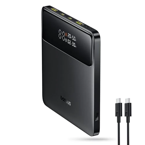 Offerta a tempo: Baseus Powerbank, 20000 mAh 100 W PD sottile batteria esterna QC 4.0 — 25% da 69,99 € a 52,49 €