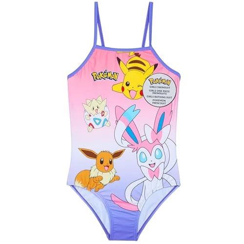 Oferta limitada: Get Trend Pokemon Bañador Niña Traje de Baño Natación de Pieza Única Pikachu para Piscina y Playa Cómodo Bañadores de Natación Niña (5-6 Years, Multi Pokemon) de 10.12 € a 7.55 € (ahorro 25%)