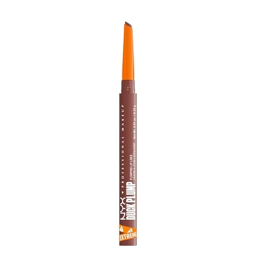 NYX Professional Makeup Lippenkonturenstift für natürlich aufgepolsterte Lippen und Sofort-Effekt, Mit Capsicum und Ingwer, Duck Plump Plumping Lip Liner, Farbton: 06 Nude Flip