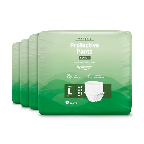 by Amazon Unisex Super Pants Large - 48 Count (4 Packs of 12)