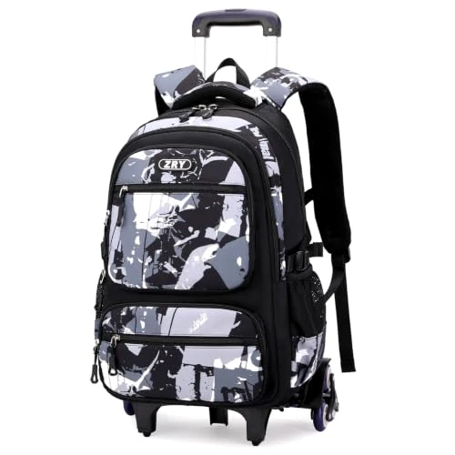Offre limitée : Amythe Cartable à Roulette Garçon Collège et Primaire, 40 L Élégant Noir de 65.99 € à 65.99 € (0.00% de remise)