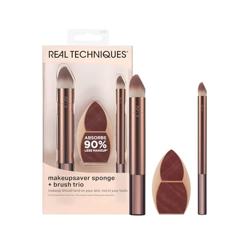 Limited-time offer: Real Techniques Makeupsaver Sponge + Brush Trio from 20.00 £ to 15.60 £ (save 22%)
