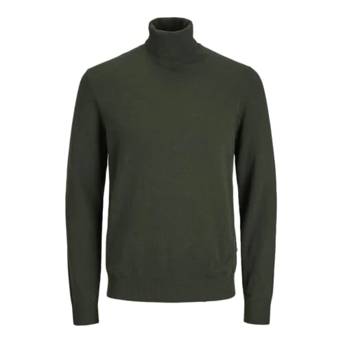 JACK & JONES Jjeemil Knit Roll Neck Noos, Green (Duffel Bag), L