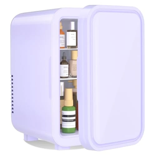 Oferta limitada: YASHE Mini nevera de 6 litros/8 latas, 220 – 240 V CA/CC, refrigerador termoeléctrico portátil, refrigerador para dormitorio, cuidado de la piel, bebidas, oficina, dormitorio y coche, morado de 65.99 EUR a 65.99 EUR (ahorro 0%)