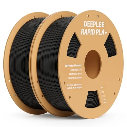 Oferta limitada: DEEPLEE Filamento PLA+ Alta Velocidad 1.75 mm, 2 x 1 kg Negro. Velocidad 30-600 mm/s. Precisión ±0.02 mm, Enrollado Perfecto Sin Atascos. Compatible con la mayoría de impresoras 3D. de 25.99 € a 25.99 € (ahorro 0.00%)