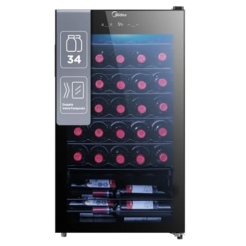 Offerta a tempo: Midea Cantinetta Vino MDRW150FGG22, 34 Bottiglie — 17% da 289,90 € a 239,90 €