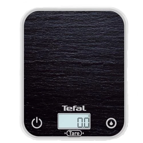 Tefal Optiss Electronic Kitchen Scale, Easy-to-Read Backlit Display, Scratch Resistant, 5kg Capacity, Slate, BC50D2V0