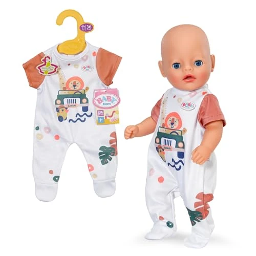 Offerta a tempo: BABY born Tutina con motivo giungla e maniche corte - Accessori di alta qualità per bambole - Abbigliamento adatto a tutte le bambole di 36 cm - 38% da 7.99 € a 4.99 €