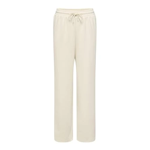 Limited-time offer: ONLY Wide-Leg Trousers ONLSCARLETT Flared Fit Wide-Leg Trousers L, Birch, L from 30.00 £ to 13.09 £ (save 56%)