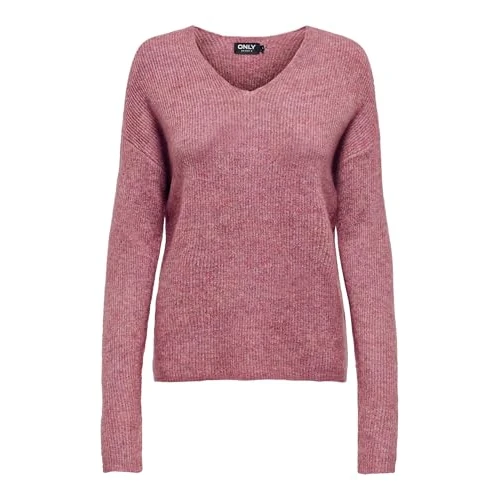 Offerta a tempo: Only Onlcamilla - Maglione da Donna con Scollo a V L/S Knt Noos, Rosa Rinascimentale, M - 10% da 23.99 € a 21.51 €