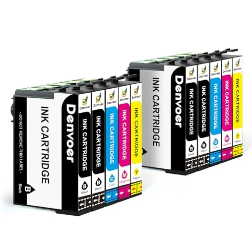 Denvoer Compatibile con 405XL Cartucce Compatibili per Epson 405 XL per Epson Workforce WF-3825 WF-7830 WF-7840 WF-7835 WF-3820 WF-7310 WF-4820 WF-4825 WF7830 WF7840 WF3825 WF7835 WF3820（10-Pack）
