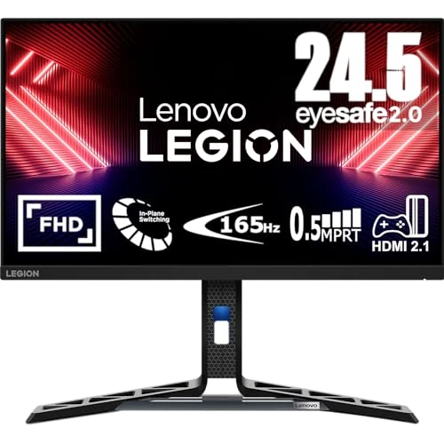 Lenovo Legion R25i-30 monitor do gier 24,5" FHD (1920 x 1080), IPS, 0,5 ms, 165 Hz (180 Hz), głośniki, regulowane, AMD FreeSync Premium, HDMI 2.1 + DP