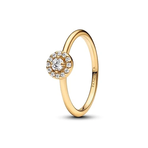 Offerta a tempo: Pandora Anello da donna rotondo Pavé Alone oro 163554C01, 56/17,8, Argento sterling, Zirconia cubica - 40% da 69.00 € a 41.40 €