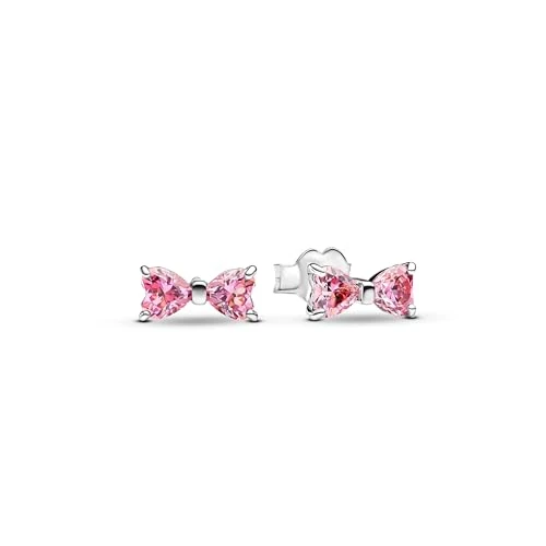 Pandora Sterling silver Cubic Zirconia Pink 293505C01 Earrings