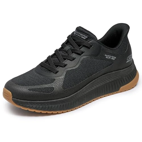 Offerta a tempo: Skechers Sport Squad Chaos 4 - Sneaker da Uomo Senza Mani-Fi, Nero/Nero, 9 Wide - 0.00% da 77.72 € a 77.72 €