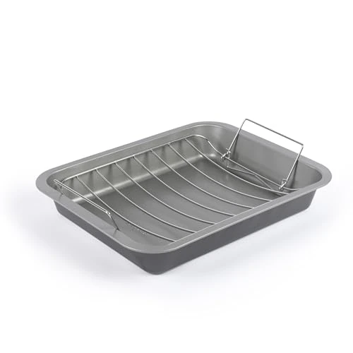 Tijdelijke aanbieding: Salter Essentials 41 cm Roasting Tray – Non-Stick Coating, Rectangular Roaster, Dishwasher Safe, Easy to Clean, Made in the UK, Durable Vegetable Roasting Pan, Lightweight, PFOA-Free, BW13669 van 34.94 € naar 34.94 € (0.00% korting)