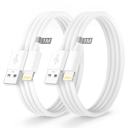 Offre limitée : Câble Chargeur iPhone, Cable iPhone 1M+1M [Certifié MFi], Câble Lightning Cable USB iPhone Cable iPhone Charge Rapide Cordon iPhone Fil Chargeur pour iPhone 14 13 12 11 Pro Max/XS/XR/8/7/6s/5/SE,iPad de 8.99 EUR à 8.99 EUR (remise 0%)