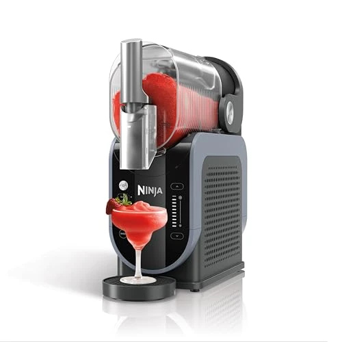 Ninja SLUSHi Ice Drink Maker, Make Slush, Frozen Cocktails, Frappé, Milkshakes and Ice Fruit Juice, No Ice Cream or Preparation Required, WhisperChill Technology, 1.9L Capacity, Blue and Grey FS301EU