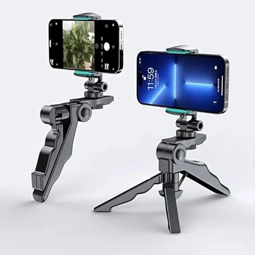 Offerta a tempo: Treppiede mini flessibile per telefono Vlog Selfie Stick con supporto per telefono, mini supporto pieghevole per telefono compatibile con iPhone, Samsung Google, nero - 0.00% da 2.24 € a 2.24 €