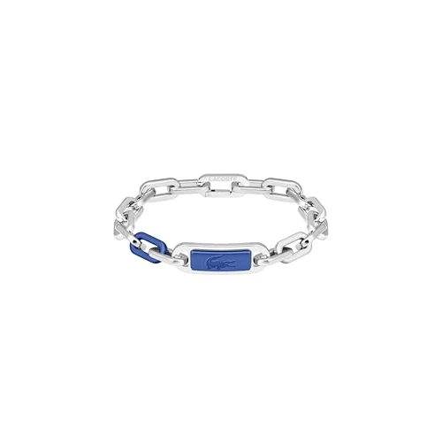 Limited-time offer: Lacoste Men's CREW Collection Chain Bracelet in Stainless Steel with an Engraved Plaque - 2040368 from 79.00 £ to 72.00 £ (save 9%)