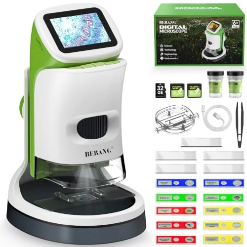 Offerta a tempo: Microscopio Digitale Bambini con Supporto Rimovibile: Regalo 6-12 Anni - 37% da 59.99 € a 37.99 €
