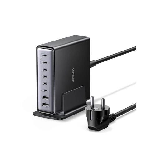UGREEN Nexode 200W USB C Charger, GAN Tech Fast Charging with 8 Port, 100W PD Charger Compatible with MacBook Pro/Air, iPhone Series, Galaxy Series, DELL