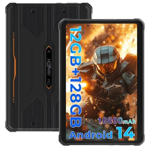 Oferta limitada: HOTWAV R8 Tablet Rugerizada - 10.1" HD+ Pantalla Waterproof Tablet, 12 + 128GB/1TB TF Tableta Android 14, 10800 mAh Tablets Robusta, Cámara de 13MP, Octa-Core/IP68 & IP69K/Dual SIM 4G/WLAN 5/GPS/OTG de 189.99 € a 189.99 € (ahorro 0.00%)