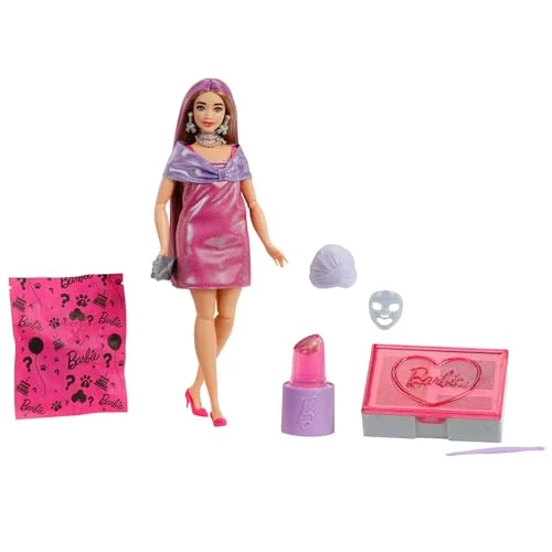 Limited-time offer: Barbie Party Unboxed Doll & Accessories, Glam Party Series with 10 Surprises Including Color-Change, Pink Sparkle Doll, JFY67 from 18.75 £ to 18.75 £ (save 0.00%)