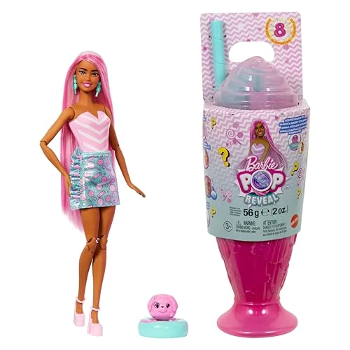 Oferta limitada: Barbie Pop Reveal Colección Dulces Muñeca de Moda y Accesorios, temática de Sweet Swirl, Mascota y 8 sorpresas, Incluye Cambio de Color, JFY62 de 26.99 € a 16.62 € (ahorro 38%)