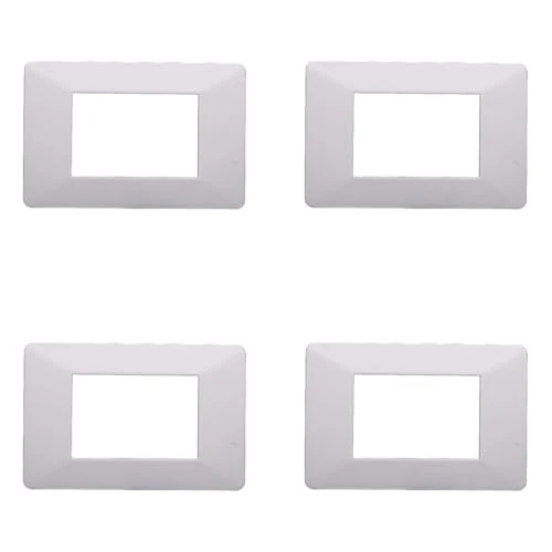 Placca compatibile ViMAR plana, Placche In Plastica set 4 pezzi 3 posti per sostituzione placche esistenti - si adattano perfettamente a supporto originale