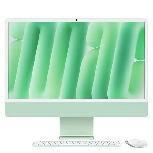 Offerta a tempo: Apple iMac Computer desktop all-in-one: Chip M4, CPU 10-core e GPU 10-core: display Retina 24'', 24GB di memoria unificata, 512GB di archiviazione SSD, con accessori. Per iPhone/iPad; Verde - 32% da 2279.00 € a 1552.37 €