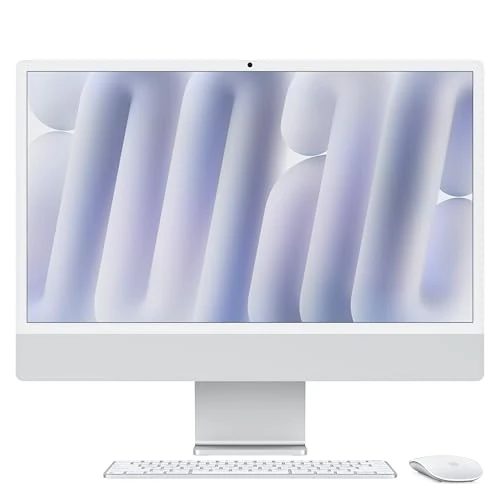 Offerta a tempo: Apple iMac Computer desktop all-in-one: Chip M4, CPU 10-core e GPU 10-core: display Retina 24'', 16GB di memoria unificata, 256GB di archiviazione SSD, Vetro nanotexture. Per iPhone/iPad; Argento - 12% da 2029.00 € a 1795.00 €