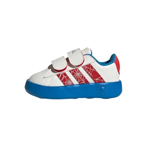 adidas Mixte bébé Marvel Spider-Man Grand Court Shoes Infants, Cloud White/Pure Ruby/Bright Blue, 26 EU