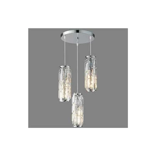 Oferta limitada: ZYBWL Lámpara colgante cromada isla de cocina, moderna lámpara colgante de cristal, altura regulable, E27, lámpara colgante para cocina, salón, dormitorio (cromo 3 luces) de 101.62 € a 101.62 € (ahorro 0.00%)
