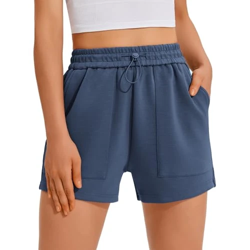 PINSPARK Pantaloncini da Donna, Casual Estivi, Sportivi, Corti, Elastici in Vita, Comodi Pantaloncini da Salotto con Tasche