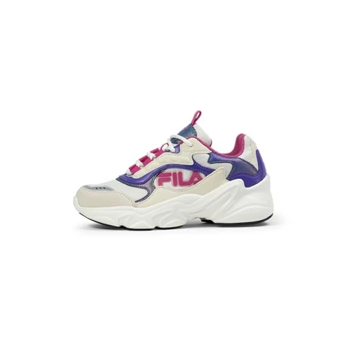 FILA COLLENE Logo Kids Sneaker, Turtledove-Fuchsia Rose, 32 EU