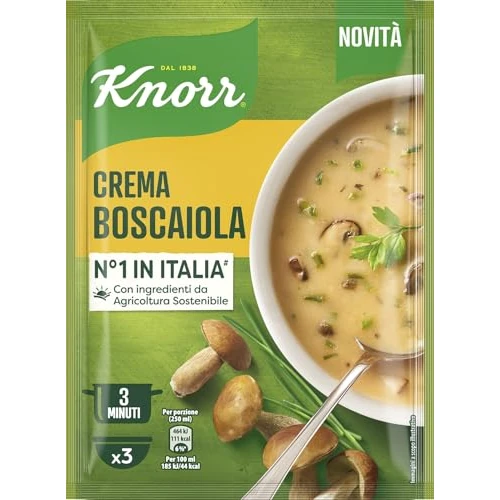 Knorr Crema Boscaiola, Piatti Pronti Knorr con Verdure da Agricoltura Sostenibile, Senza Coloranti, Senza Conservanti, Vegetariano, 85 g